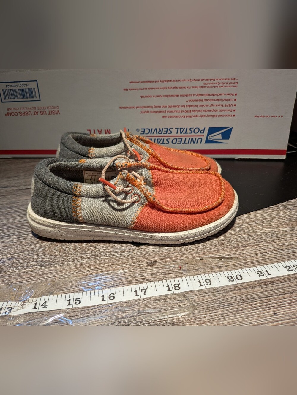Hey Dude Wally Youth Tri Varsity Orange Size Toddler 12